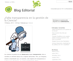 Blog Editorial — Comunidad para la I D i en Biomedicina